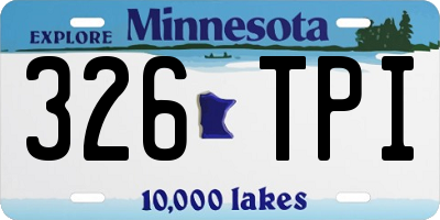 MN license plate 326TPI