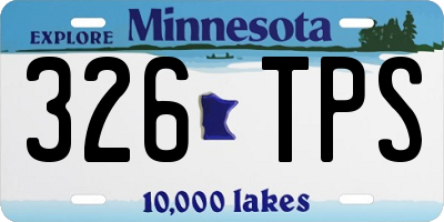 MN license plate 326TPS