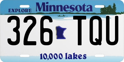 MN license plate 326TQU