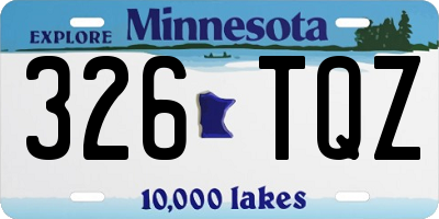MN license plate 326TQZ