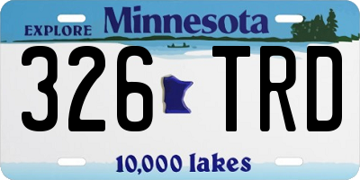 MN license plate 326TRD