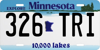 MN license plate 326TRI
