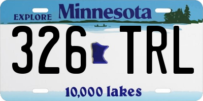 MN license plate 326TRL