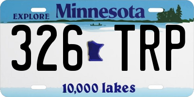 MN license plate 326TRP