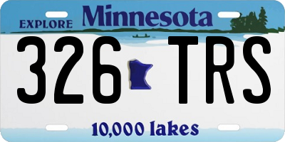 MN license plate 326TRS