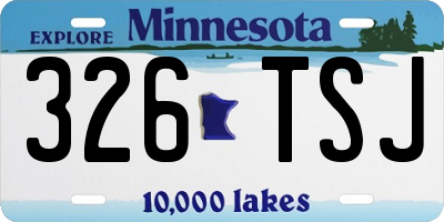 MN license plate 326TSJ