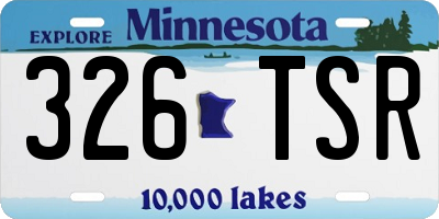MN license plate 326TSR