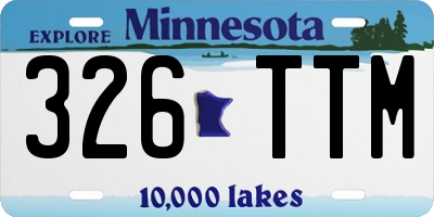 MN license plate 326TTM