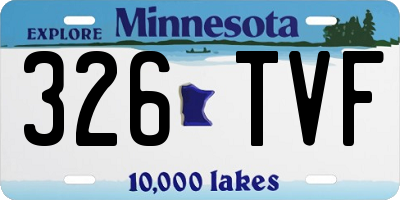 MN license plate 326TVF