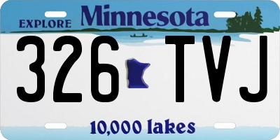 MN license plate 326TVJ