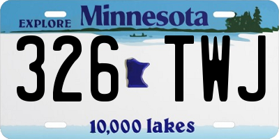 MN license plate 326TWJ