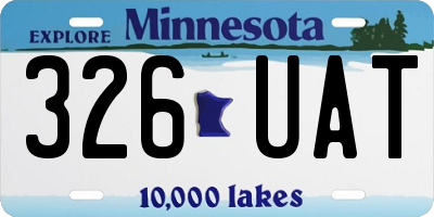MN license plate 326UAT