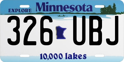 MN license plate 326UBJ