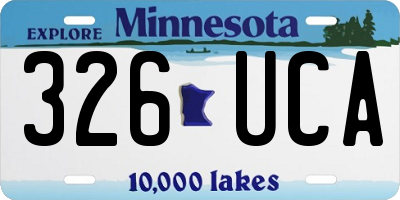 MN license plate 326UCA