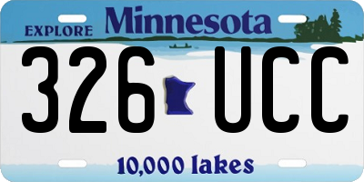 MN license plate 326UCC