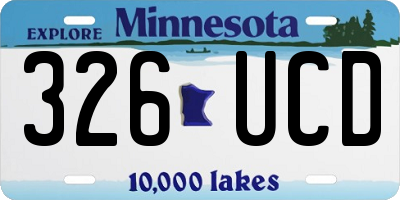MN license plate 326UCD