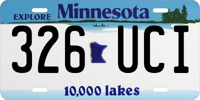MN license plate 326UCI