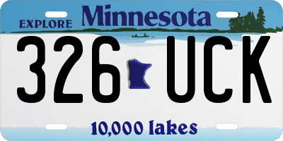 MN license plate 326UCK