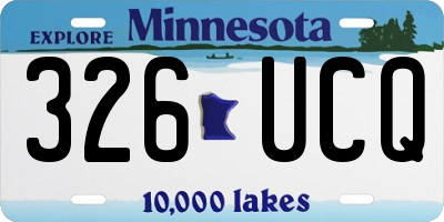 MN license plate 326UCQ