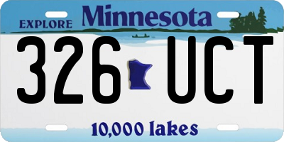 MN license plate 326UCT