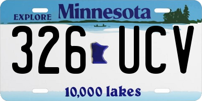 MN license plate 326UCV