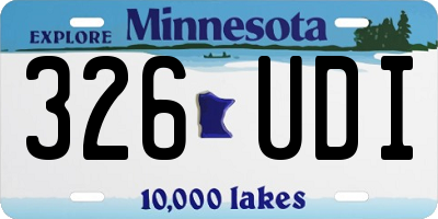 MN license plate 326UDI