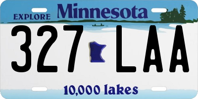 MN license plate 327LAA