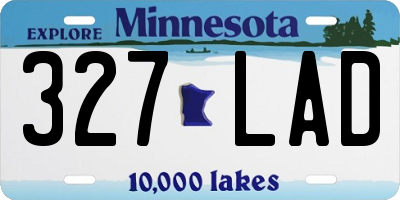 MN license plate 327LAD