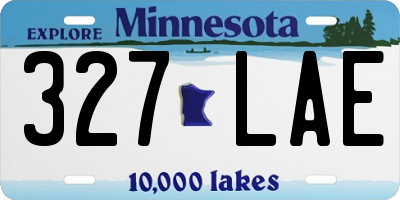 MN license plate 327LAE