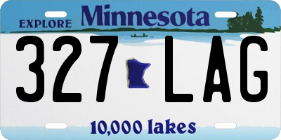 MN license plate 327LAG