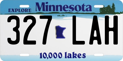 MN license plate 327LAH