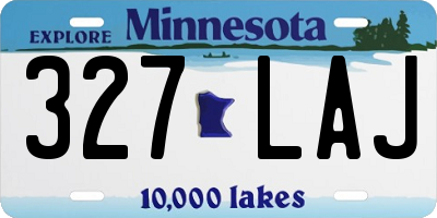 MN license plate 327LAJ