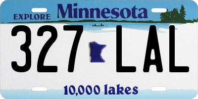 MN license plate 327LAL