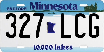 MN license plate 327LCG