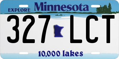 MN license plate 327LCT