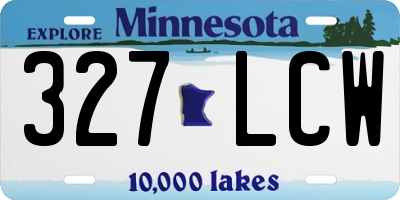 MN license plate 327LCW