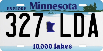 MN license plate 327LDA