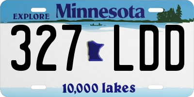 MN license plate 327LDD