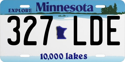 MN license plate 327LDE