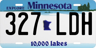 MN license plate 327LDH