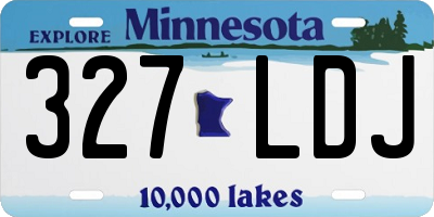 MN license plate 327LDJ