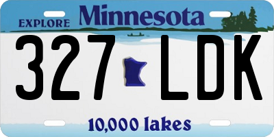 MN license plate 327LDK