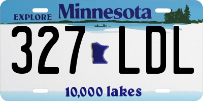 MN license plate 327LDL