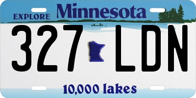 MN license plate 327LDN