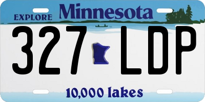MN license plate 327LDP