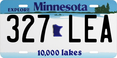 MN license plate 327LEA