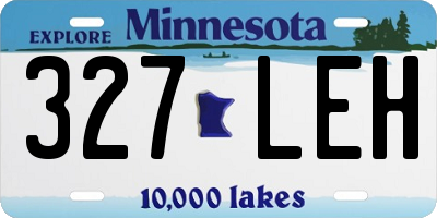 MN license plate 327LEH