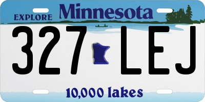 MN license plate 327LEJ