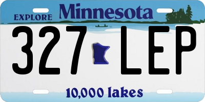 MN license plate 327LEP