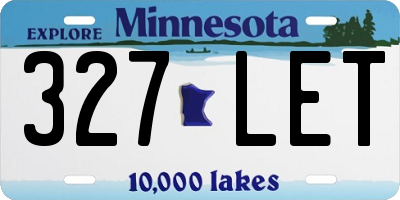 MN license plate 327LET